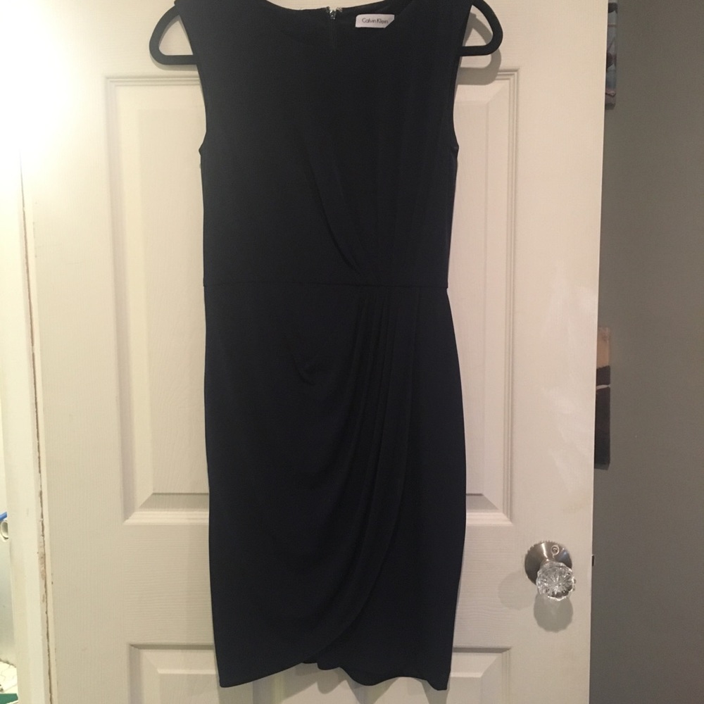 Classic Navy Ruched Dress